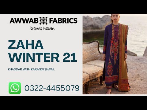 ZAHA WINTER 21 - KHADDAR WITH KARNADI SHAWL- B FRESH CATEGORY