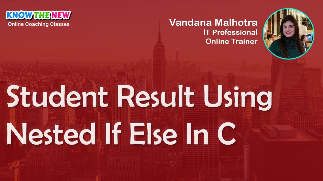 Student Division using Nested If Else - C Programming Course For Beginners.