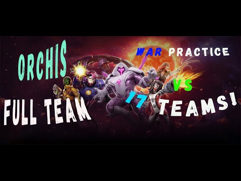 Orchis VS 17 teams in war practice - Marvel Strike Force @if2pgames