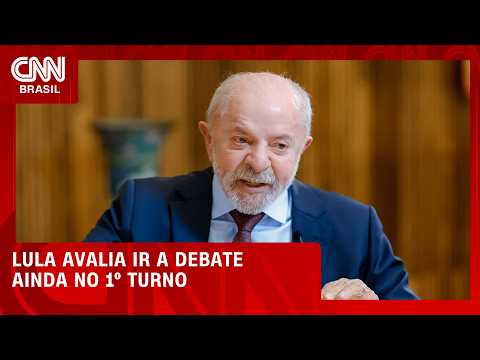Lula avalia ir a debate ainda no 1°turno; Flávio aguarda definição petista | BASTIDORES CNN