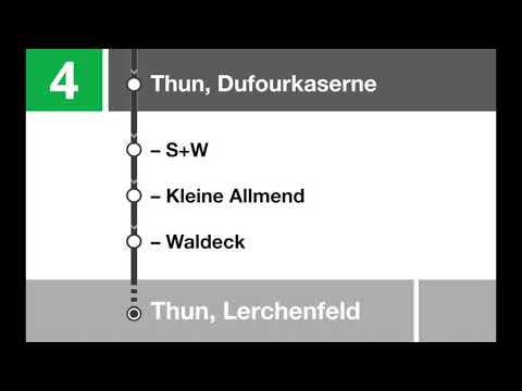 STI Ansagen - 4 Thun, Bahnhof - Thun, Lerchenfeld