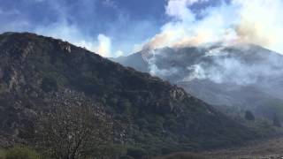 preview picture of video 'Fire in Nant Gwynant Valley 19th April'