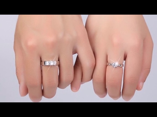 Vídeo relacionado con Meissa Anillos Promesa Alianzas de Plata Pareja Solitario Plata de ley 925 Mujer Ajustable Anillo de Compromiso Boda para Pareja Novios Regalo de San Valentín Aniversario, Oro (Juego de dos anillos)