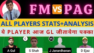 FM VS PAG | FM VS PAG DREAM11 TEAM PREDICTION | CBFS T10 LEAGUE #dream11prediction #dream11team