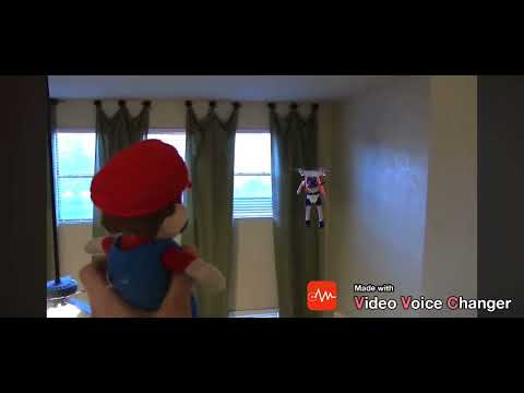 He’s trying to get him down because he’s flying with a drone in the house. in High Tone