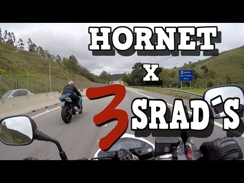 FABINHO DA HORNET - CB600F HORNET ACELERANDO CONTRA 3 SRAD´S DE 1000 CILINDRADAS