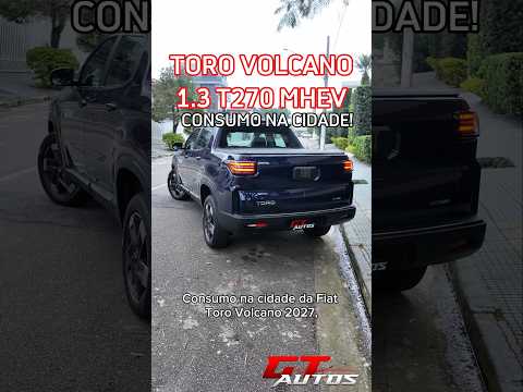 Consumo na cidade da Fiat Toro Volcano 1.3 T270 MHEV! #shorts