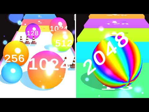 Forward vs Reverse Gaming in Colour bump Ball 2048 - 3D Merge Run | All Levels Gameplay Playthrough