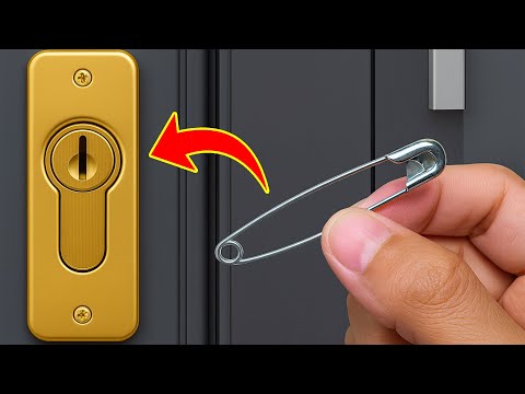 Not everyone knows this! An emergency door-opening trick using a safety pin