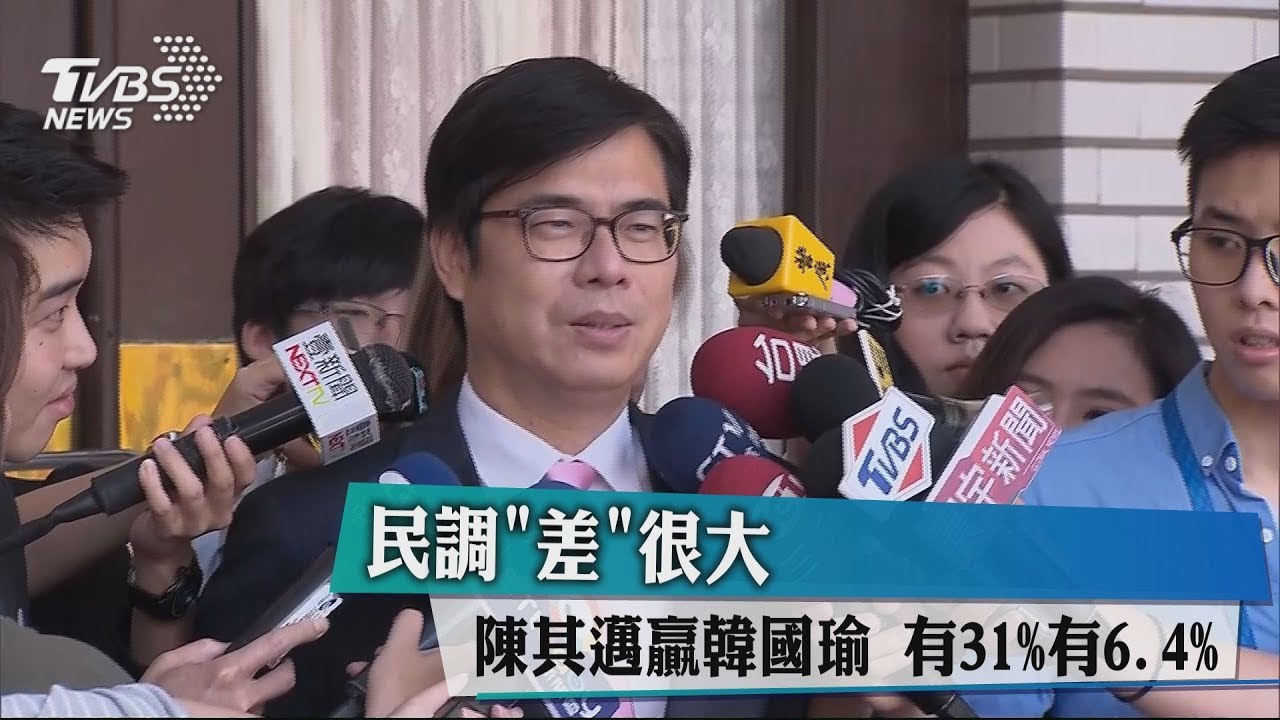 民調「差」很大!陳其邁贏韓國瑜 有31%有6.4%