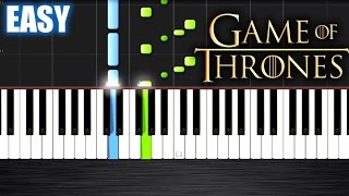 Game Of Thrones Theme - EASY Piano Tutorial by PlutaX - Synthesia