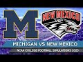 Michigan Vs New Mexico NCAA Football 8 30 25 Full Game Highlights College Football 26 Sim