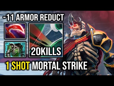 WTF 11 Armor Reduct 1 Shot Mortal Strike Brutal Crit Rampage Hit Like a Truck Wraith King Dota 2