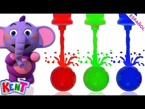 Kent el Elefante | Aprende con Kent Pintando Pelotas - Videos Educativos Para Niños