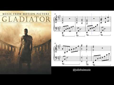 Gladiator - Honor Him/Now We Are Free Medley [Piano Sheet Music]