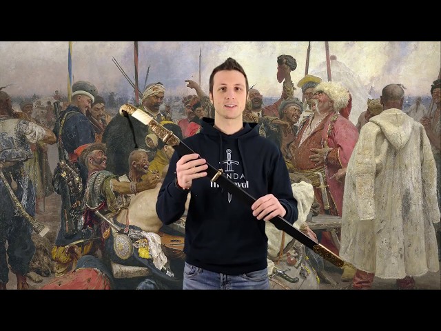 Vídeo relacionado con Denix Réplica de Shashka, Cuchillo Largo Sable de la caballería cosaca de Rusia año 1881. Arma Decorativa sin Filo
