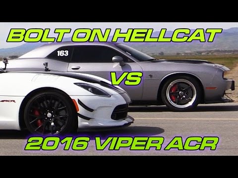 '16 Viper ACR vs Bolt on Hellcat Challenger