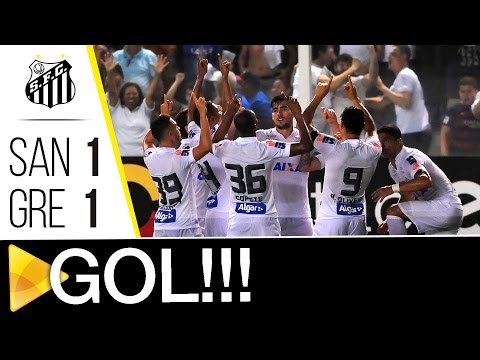 Santos 1 x 1 Grêmio | GOL | Brasileirão (16/10/16)