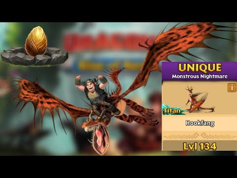 Hookfang Max Level 134 Titan Mode - Unique Monstrous Nightmare - Dragons:Rise of Berk