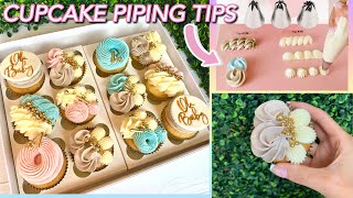 3 MUST HAVE Piping Nozzles For a Cupcake Box | BEGINNER DESIGNS to Decorate a Box of Cupcakes