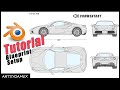How To Setup Car Blueprint In Blender In Just 5 Minutes Ferrari 488 GTB Tutorial Part 1