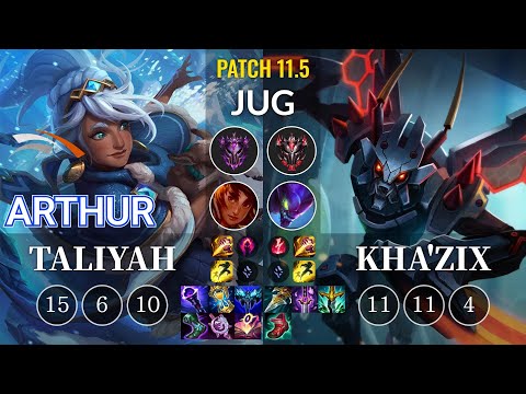 HLE Arthur Taliyah vs Kha'Zix Jungle - KR Patch 11.5