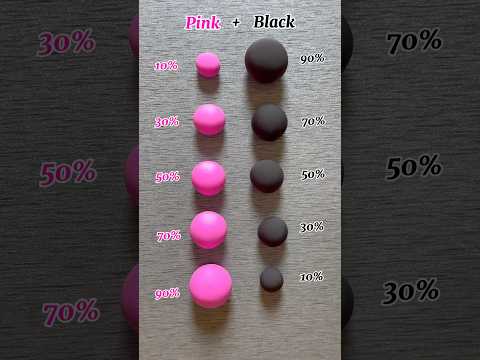 Pink vs black ,satisfying color mixing#subscribe #colormixing #satisfying #clay