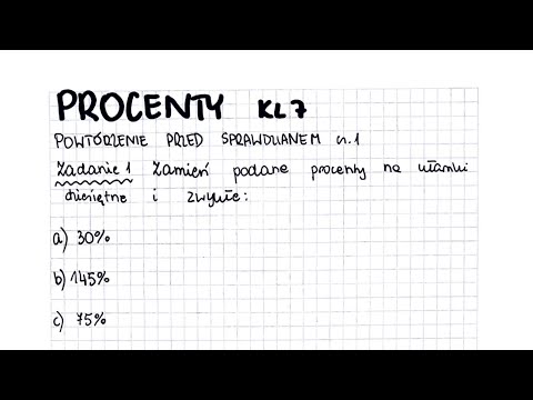 Procenty - klasa 7 - GWO - Matematyka z plusem - sprawdzian - pdf w opisie