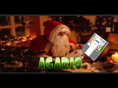 Santa claus plays agario with agario king