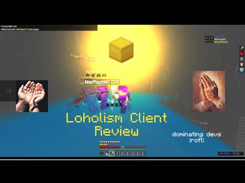 Minecraft Bedrock New Hacked Loholism Client Review & pvp testt