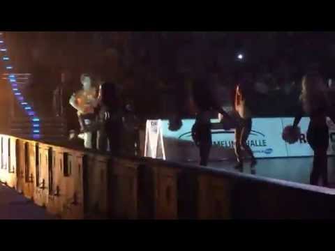 Volleyball Bundesliga Berlin Recycling Volleys gegen TSV Herrsching. Einlaufen der Berliner