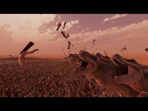 50,000 SPARTANS vs 100 T-REX | Ultimate Epic Battle Simulator 2