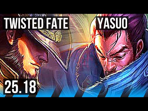 TWISTED FATE vs YASUO (MID) | 31k DMG | KR Master | 25.18