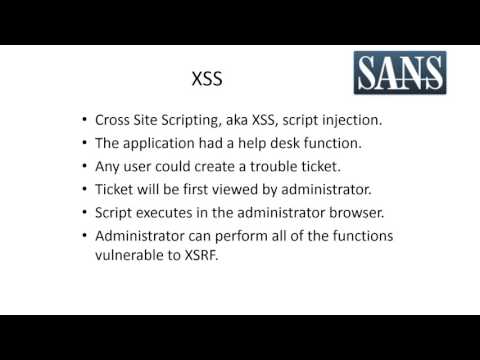 SANS Pen Test Webcast: Complete Application pwnage via Multi POST XSRF