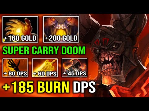 NEW 7.31 MID DOOM GUIDE +185 Radiance Burn DPS Easy Delete Pudge From Mid with First Item Midas DotA