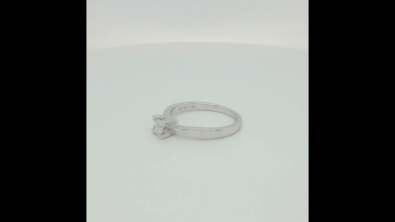 Kleopatra ring 0,25 H-W/SI 8 kt