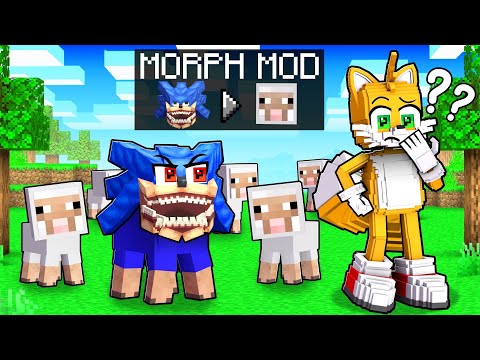 Sonic Uses MORPH MOD To CHEAT In Minecraft Hide and Seek!