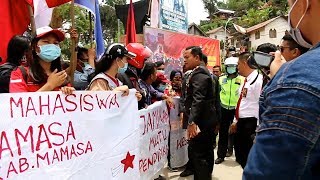 Peringatan HUT ke 17 Kabupaten Mamasa Diwarnai Aksi Unjuk Rasa Mahasiswa
