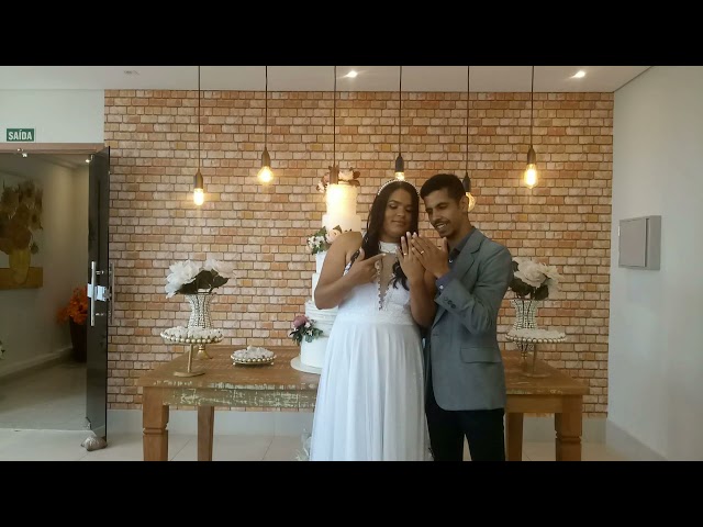 Helenice e Wesley no cartório de Ceilândia DF'