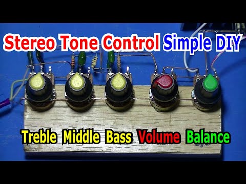 Stereo Treble Middle Bass Tone Control with Volume and Balance Circuit