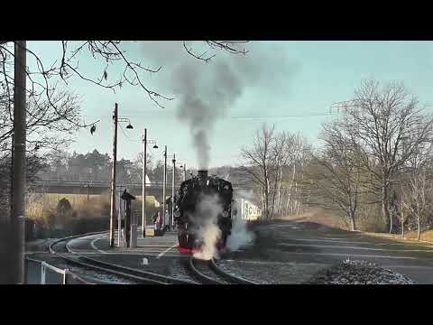 Dampflok Jahrgang 1929,   der BMAG,   auf Planfahrt im Lößnitzgrund,