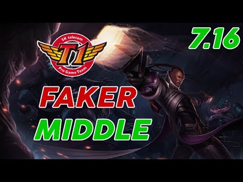 SKT T1 Faker Lucian Mid Patch 7.16