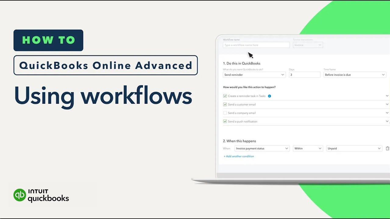 How to use workflows in QuickBooks Online Advanced