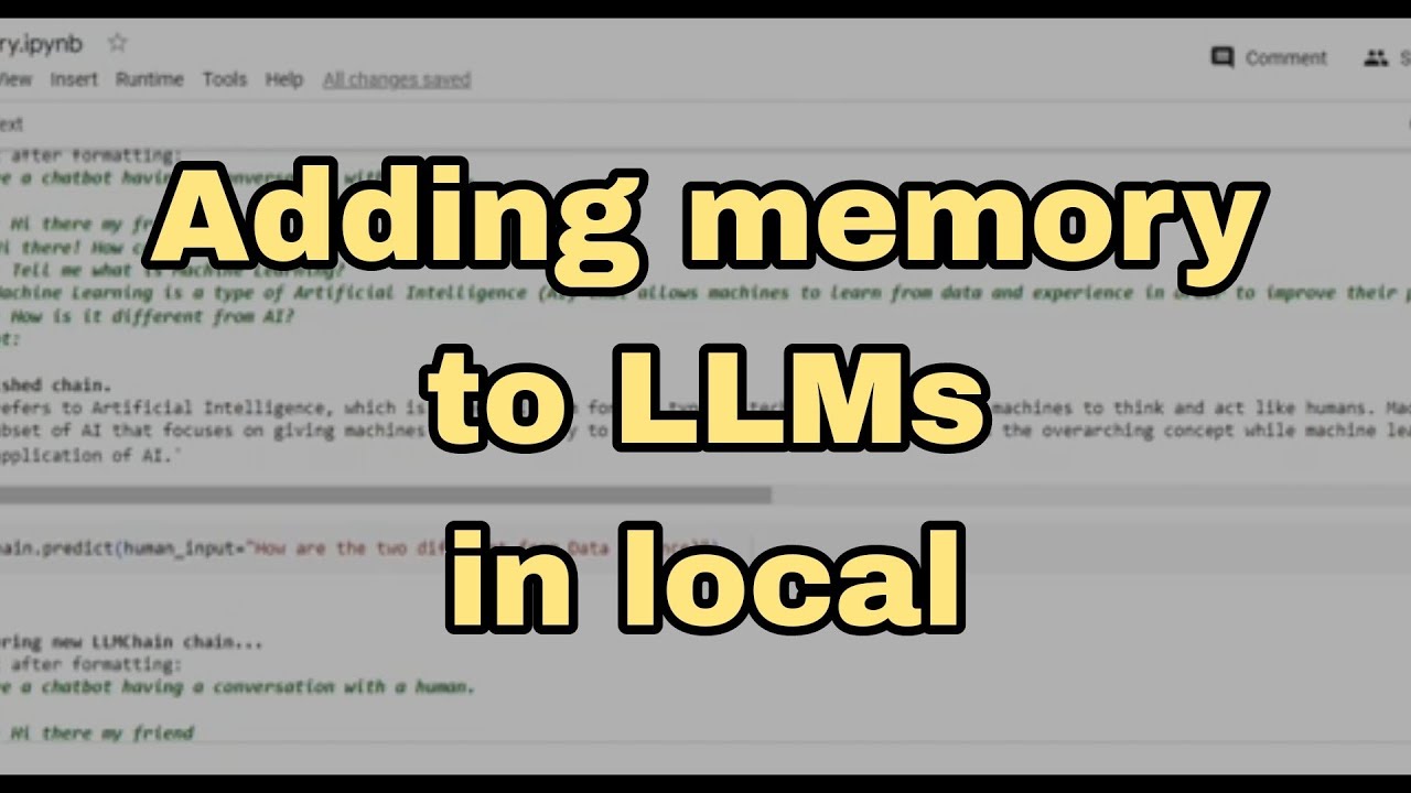 Adding memory to LLMs using LangChain