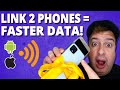 How to get faster internet on your phone by connecting TWO phones together!