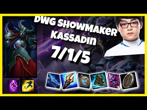 DWG ShowMaker Kassadin Mid (7/1/5) Gameplay Replay - Patch 10.18