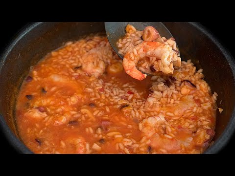 Arroz meloso de pulpo y langostinos