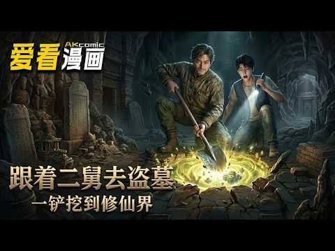 🔥【全新动漫来袭】《跟着二舅去盗墓一铲挖到修仙界》本想盗墓补贴家用，意外连通修仙世界，凭摸金手段逆袭纵横仙域  #3d  #anime #漫剧 #爱看漫画 #爽文