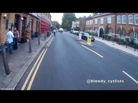 MGIF & NO HANDS van driver carves up cyclist, tailgates car, then tells me off! (YN63 EUX)
