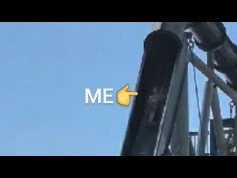 Sliding down 130ft drop slide (part2)